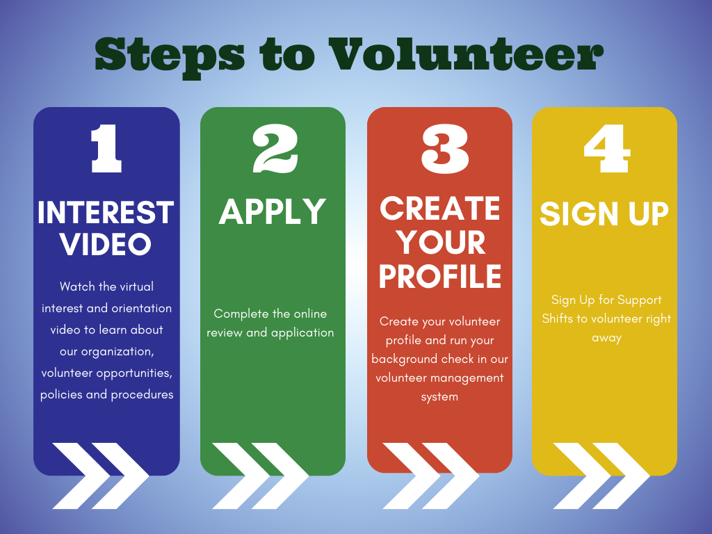 Steps to Volunteer Flow Chart